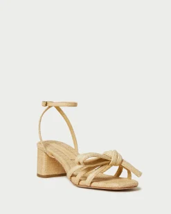 Best Loeffler Randall Mikel Bow Mid-Heel Sandal Natural