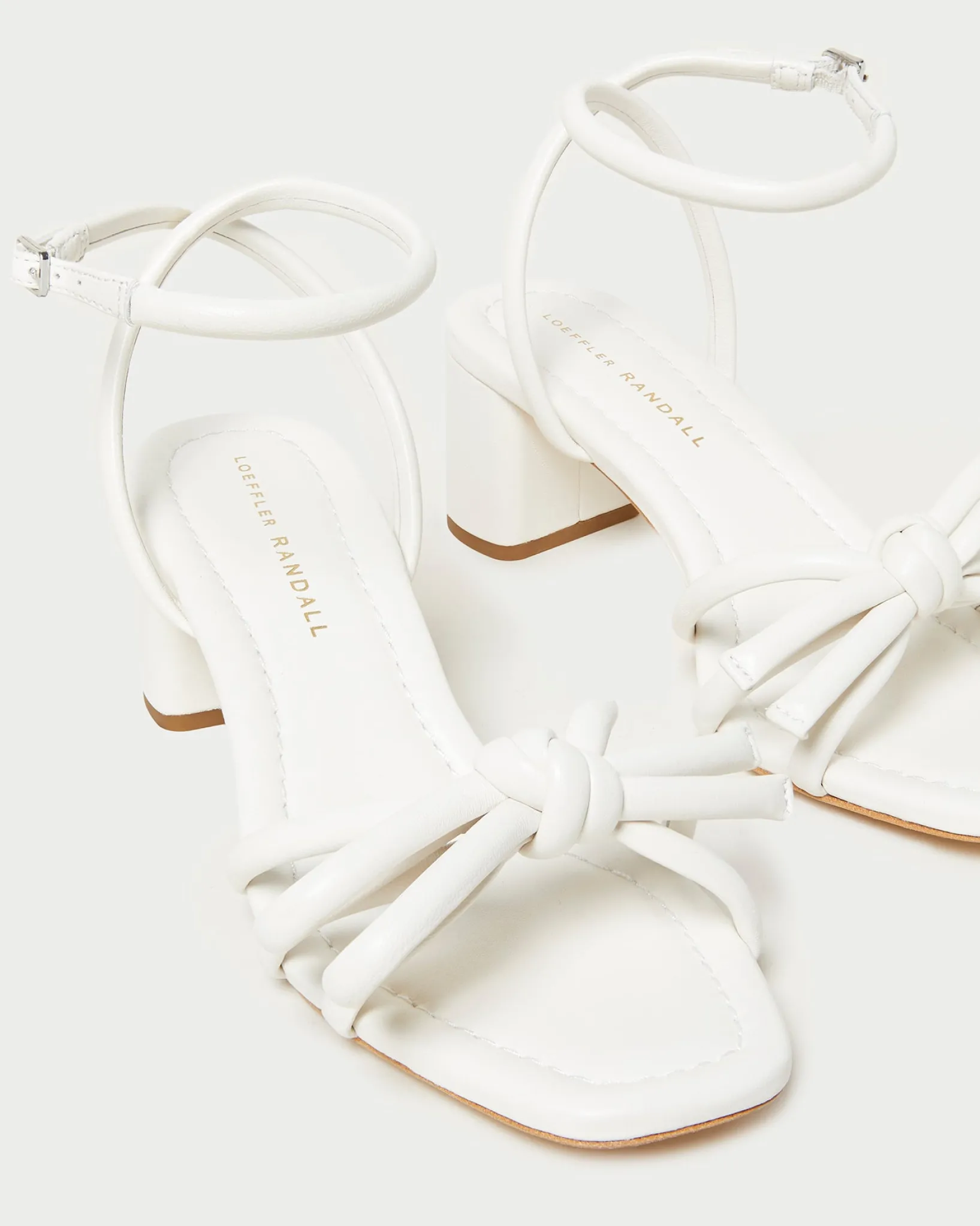 Best Loeffler Randall Mikel Bow Mid-Heel Sandal Natural