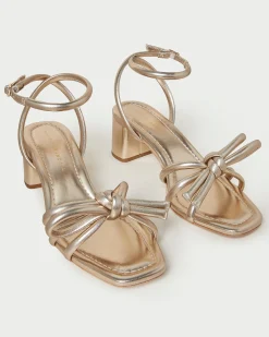 Best Loeffler Randall Mikel Bow Mid-Heel Sandal Natural