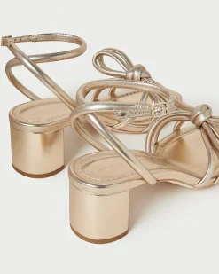 Best Loeffler Randall Mikel Bow Mid-Heel Sandal Natural