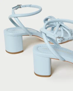 Best Loeffler Randall Mikel Bow Mid-Heel Sandal Natural