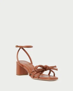 Discount Loeffler Randall Mikel Bow Mid-Heel Sandal Timber