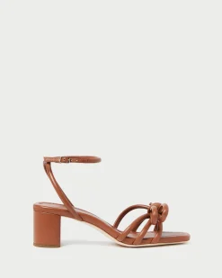 Discount Loeffler Randall Mikel Bow Mid-Heel Sandal Timber