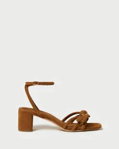 Discount Loeffler Randall Mikel Bow Mid-Heel Sandal Timber