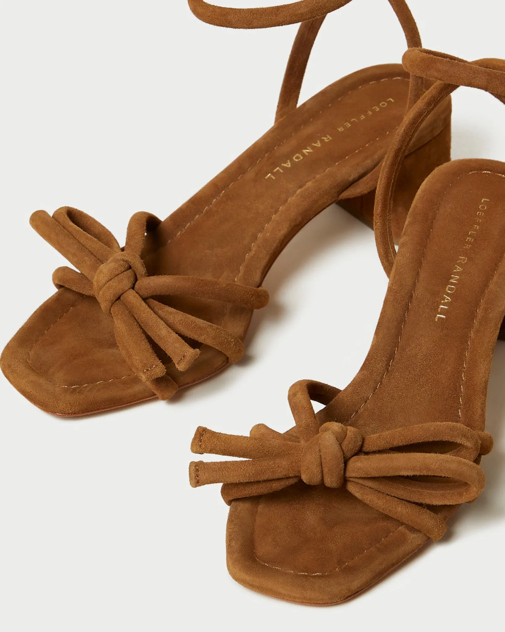 Discount Loeffler Randall Mikel Bow Mid-Heel Sandal Timber