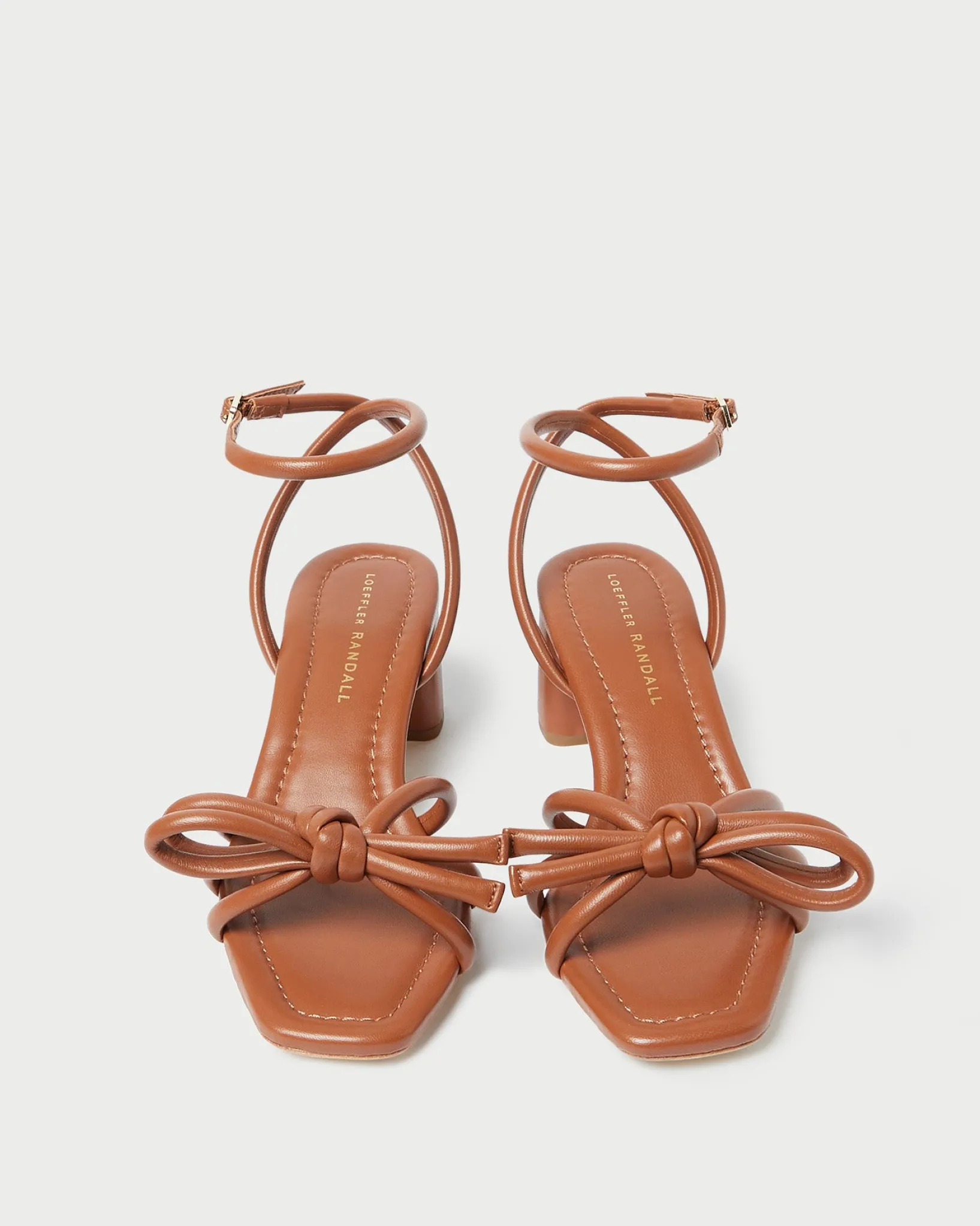 Discount Loeffler Randall Mikel Bow Mid-Heel Sandal Timber