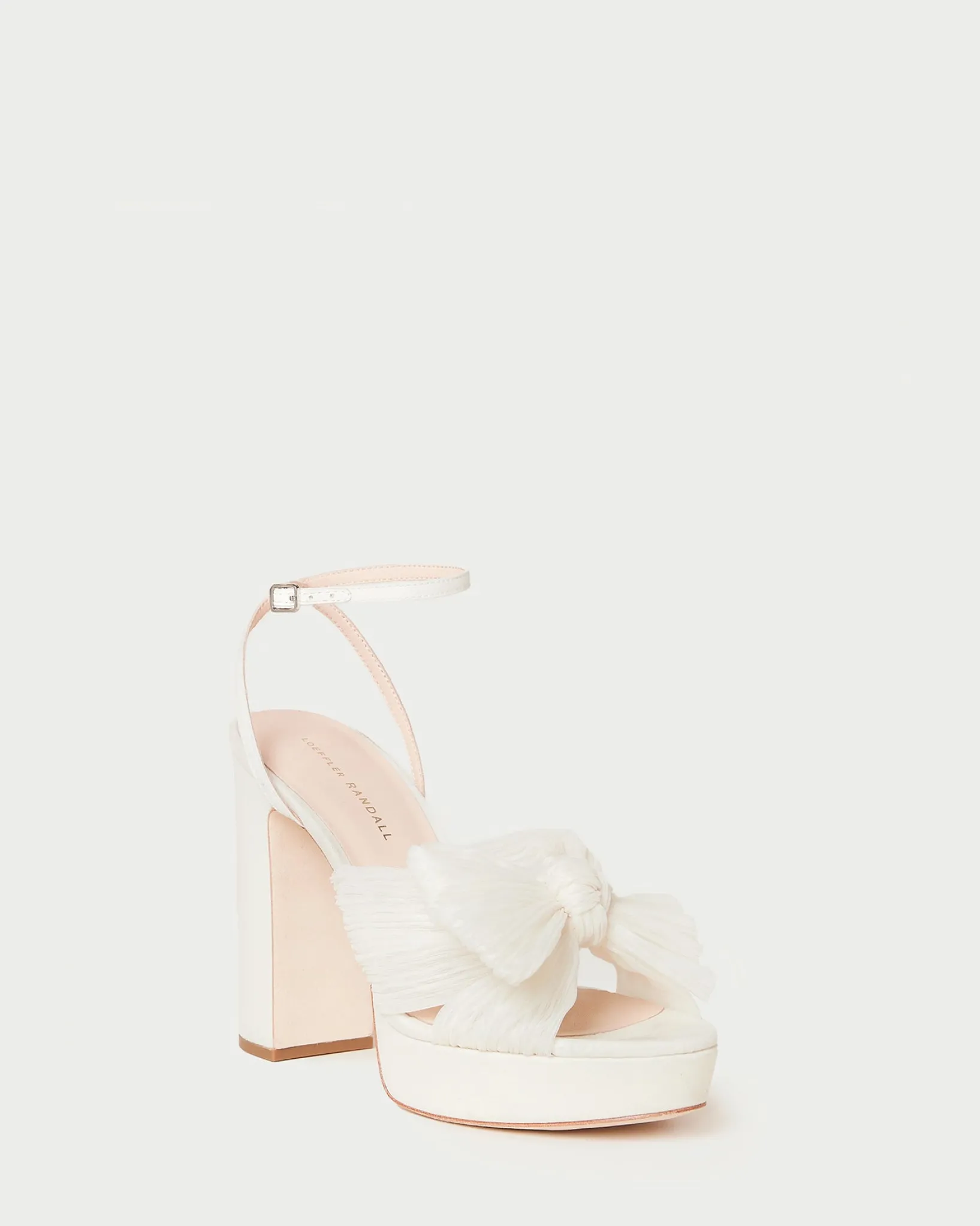Sale Loeffler Randall Natalia Blue Floral Bow Heel Dusty Blue Floral