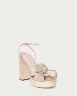 Sale Loeffler Randall Natalia Blue Floral Bow Heel Dusty Blue Floral