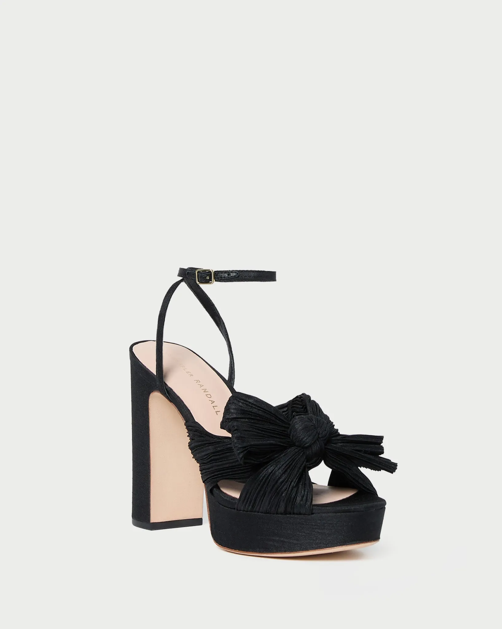 Sale Loeffler Randall Natalia Blue Floral Bow Heel Dusty Blue Floral