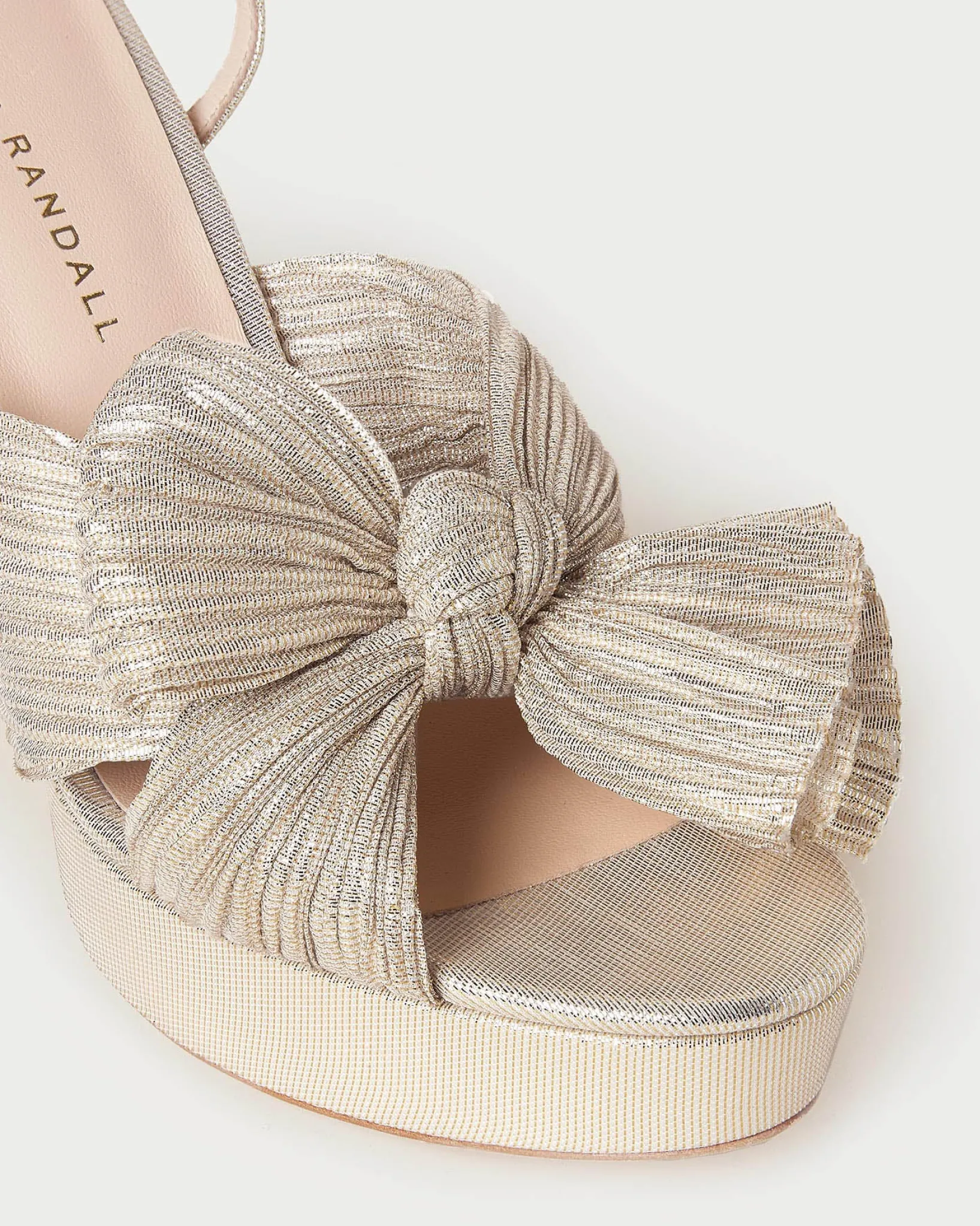 Sale Loeffler Randall Natalia Platform Bow Heel Champagne