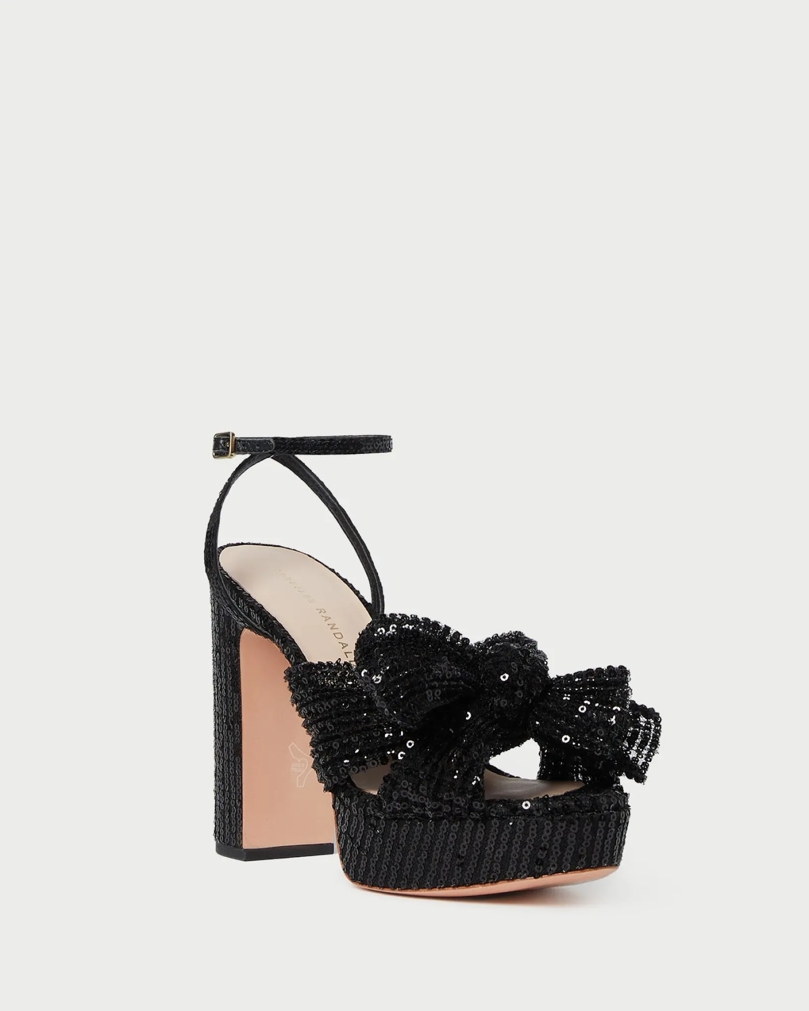 Best Loeffler Randall Natalia Platform Bow Heel Platinum