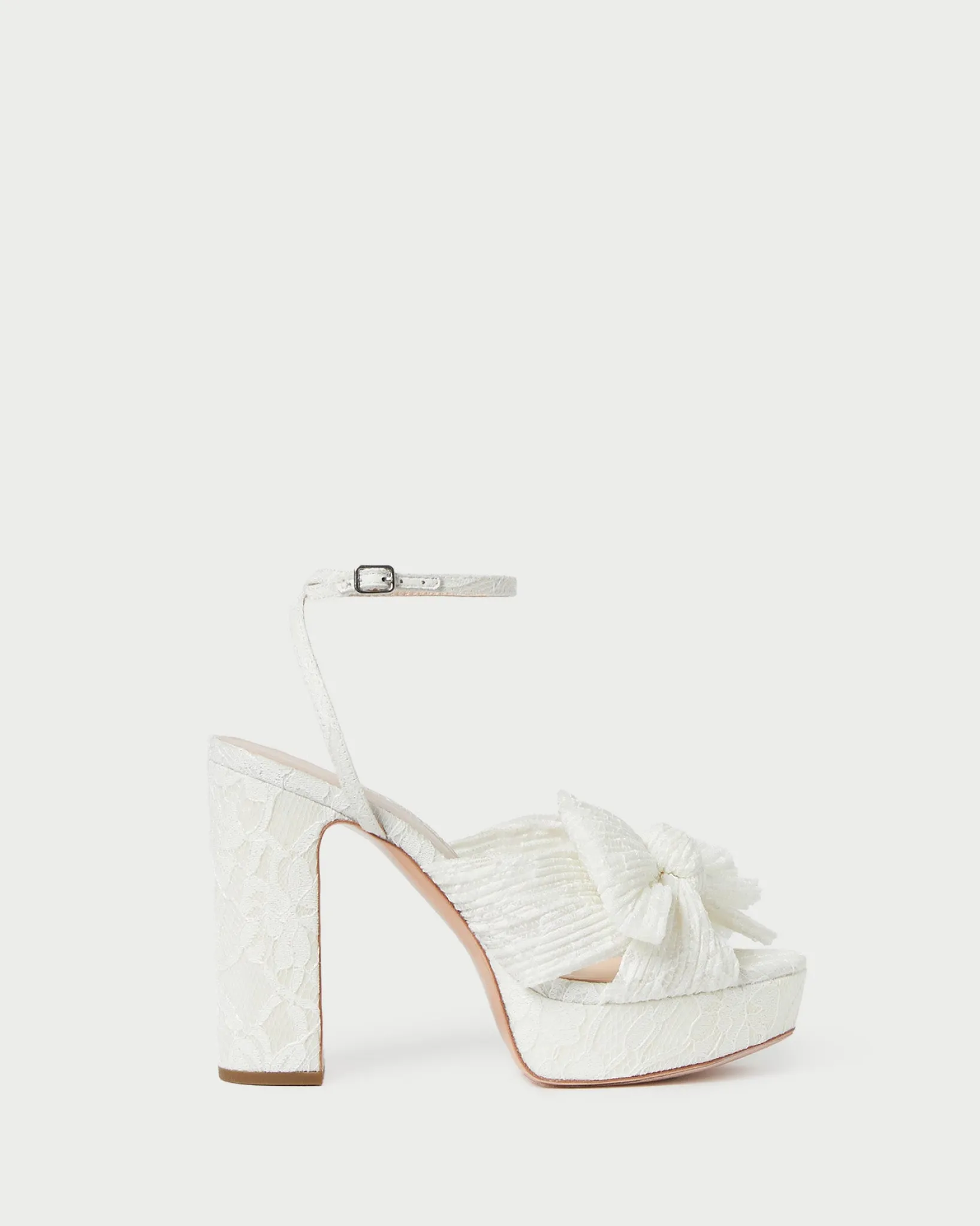 Best Loeffler Randall Natalia Platform Bow Heel Platinum