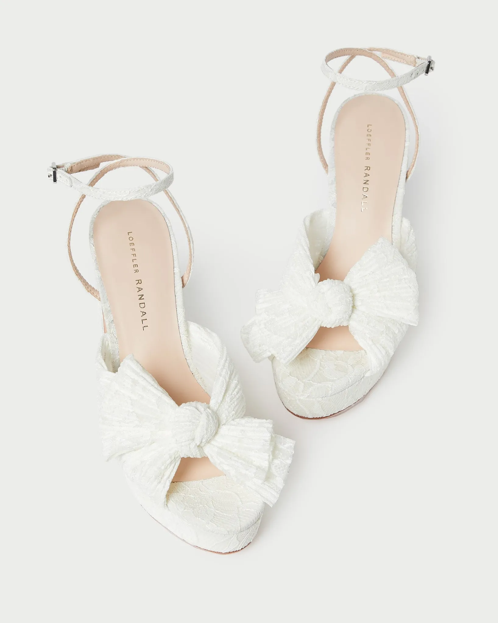 Best Loeffler Randall Natalia Platform Bow Heel Platinum
