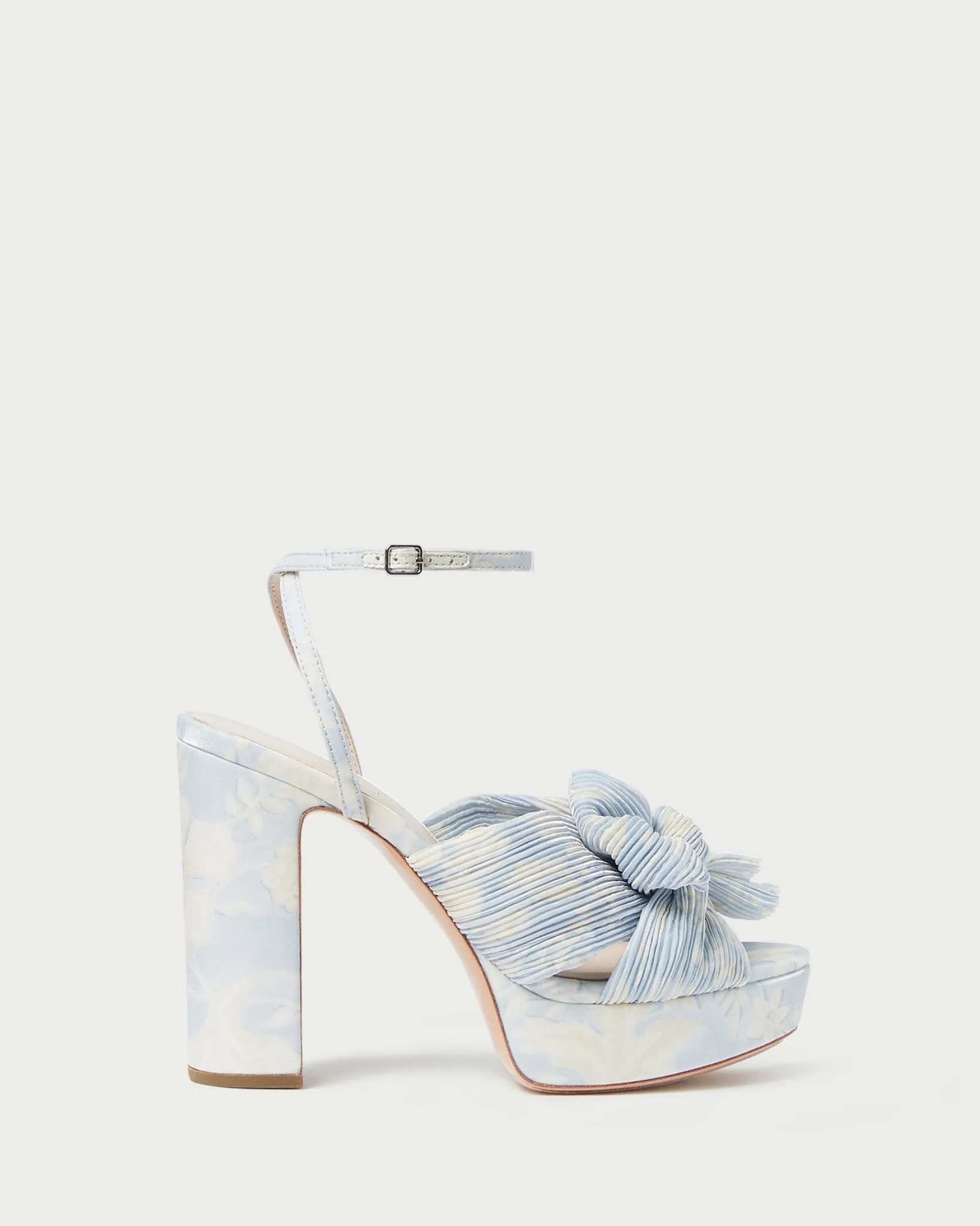 Best Loeffler Randall Natalia Platform Bow Heel Platinum