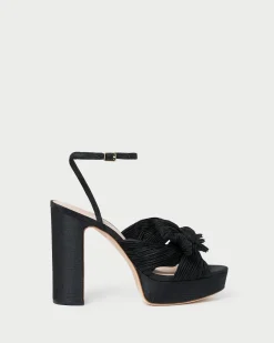 Best Loeffler Randall Natalia Platform Bow Heel Platinum