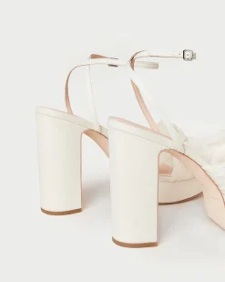 Best Loeffler Randall Natalia White Lace Bow Heel White/Cream