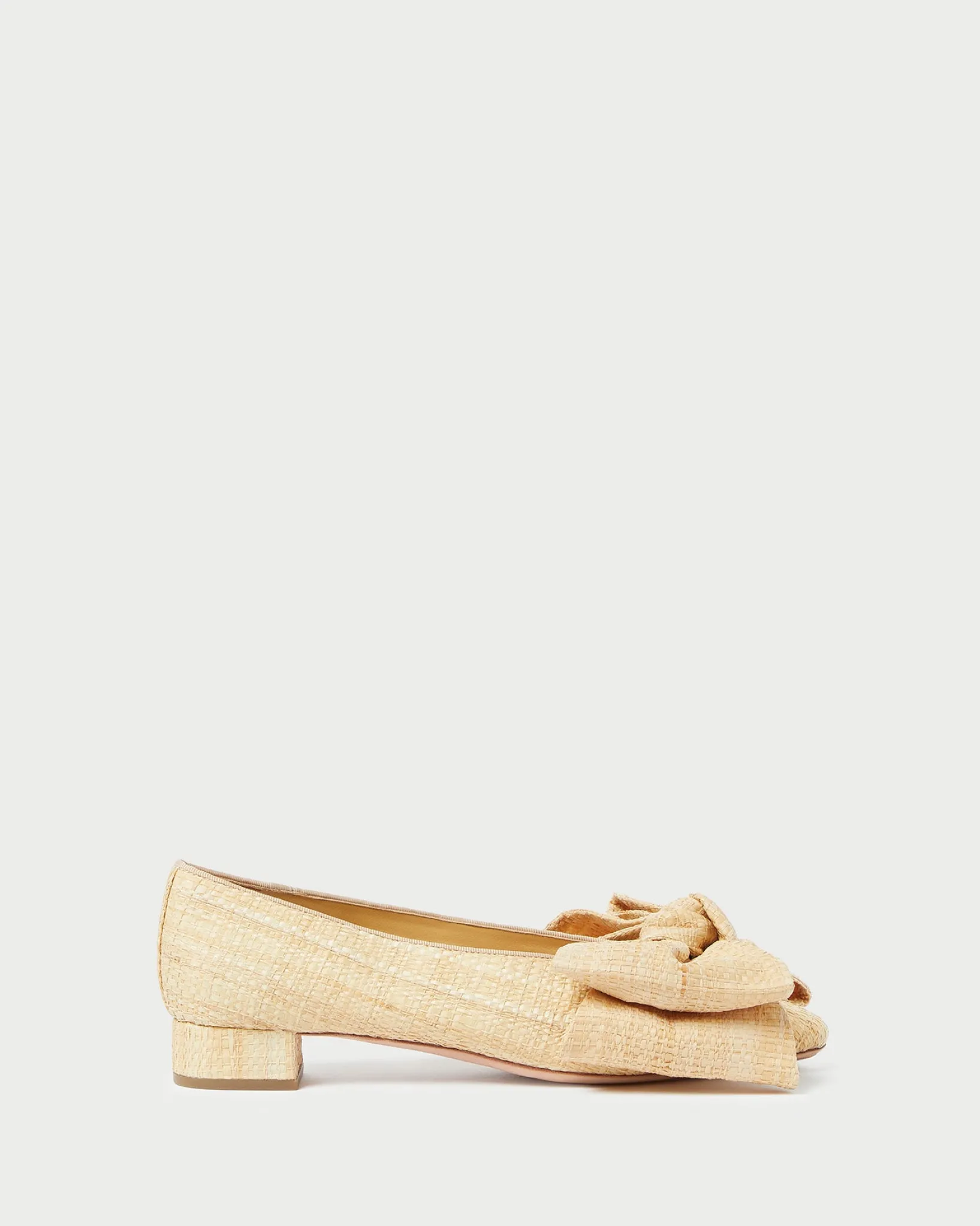 Clearance Loeffler Randall Noa Natural Raffia Bow Flat Natural />