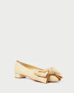 Clearance Loeffler Randall Noa Natural Raffia Bow Flat Natural /><noscript><img width=