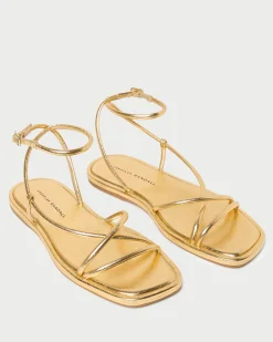 Sale Loeffler Randall Noor Leather Flat Sandal Black