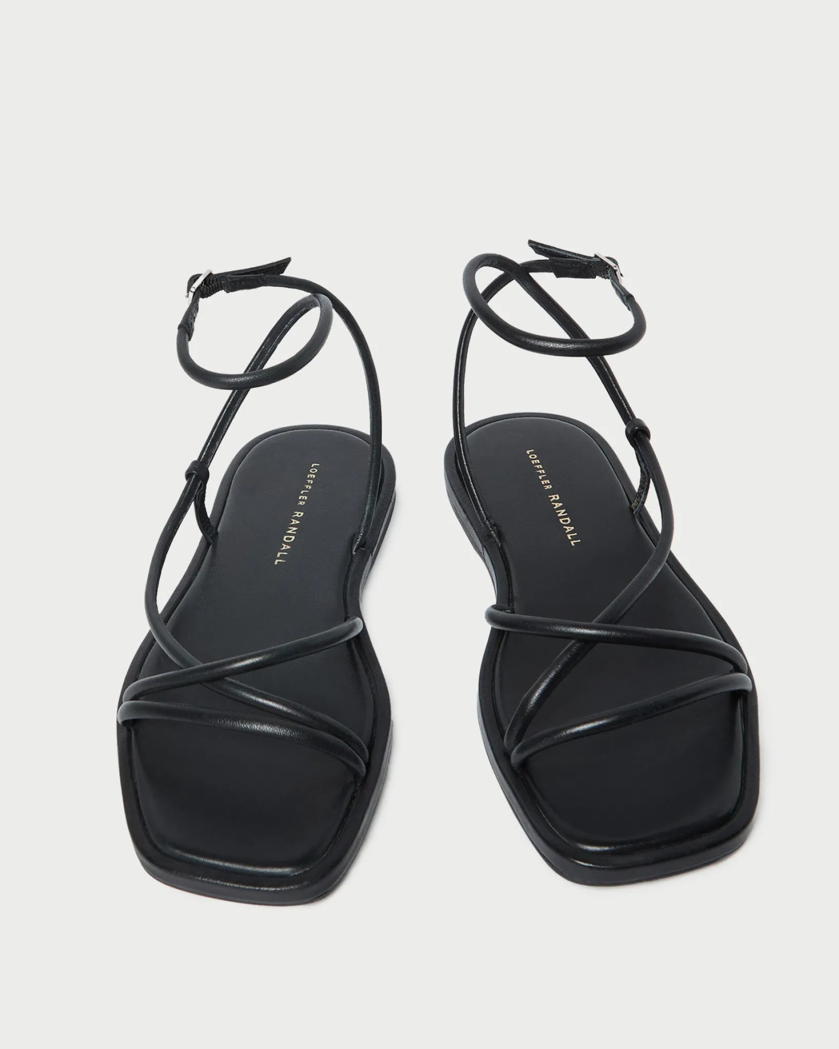 Outlet Loeffler Randall Noor Leather Flat Sandal Gold