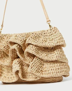 Sale Loeffler Randall Odette Natural Ruffle Clutch Natural />
