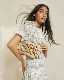 Sale Loeffler Randall Odette Natural Ruffle Clutch Natural /><noscript><img width=