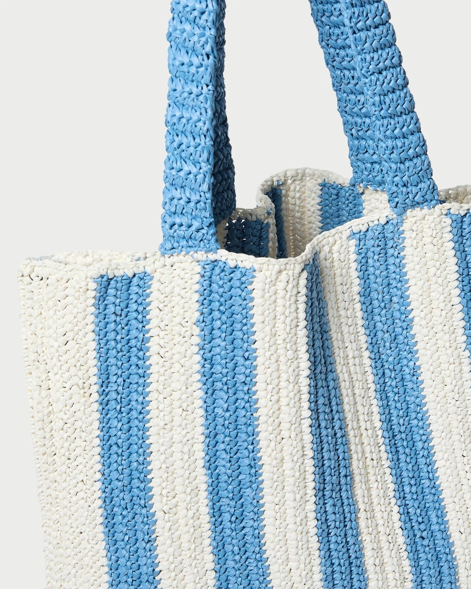 Best Loeffler Randall Orion Blue/White Raffia Tote Light Blue/White Stripe