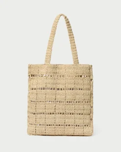 Best Loeffler Randall Orion Blue/White Raffia Tote Light Blue/White Stripe