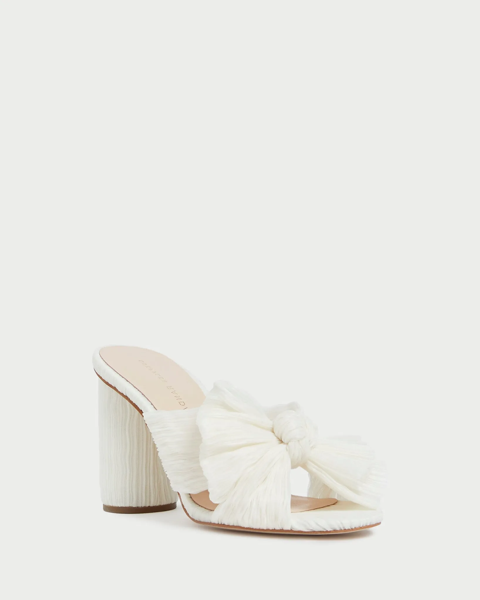 Discount Loeffler Randall Penny Pleated Bow Heel Champagne