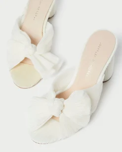 Discount Loeffler Randall Penny Pleated Bow Heel Champagne