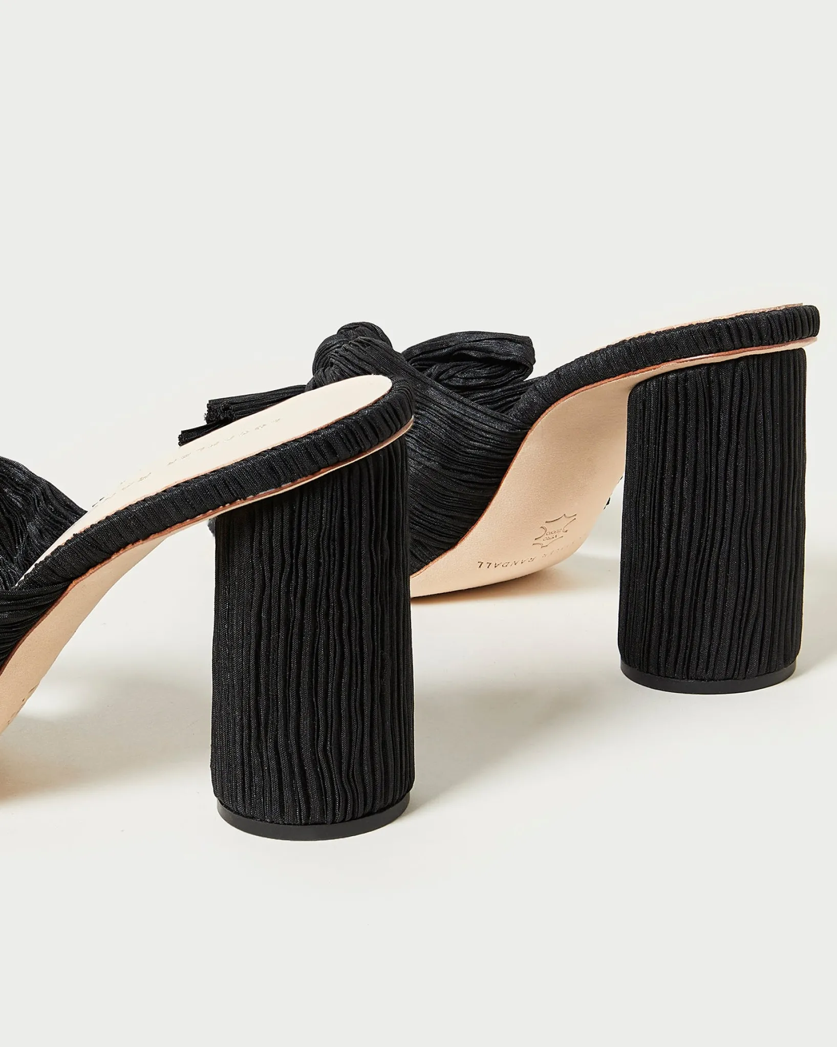 Clearance Loeffler Randall Penny Pleated Bow Heel Gold