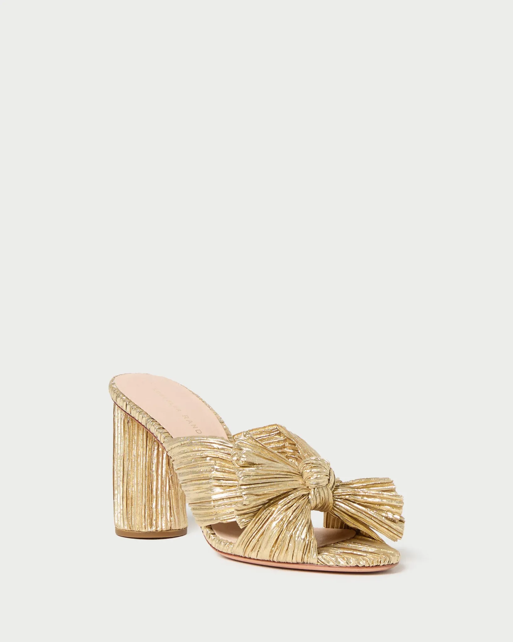Discount Loeffler Randall Penny Pleated Bow Heel Pearl
