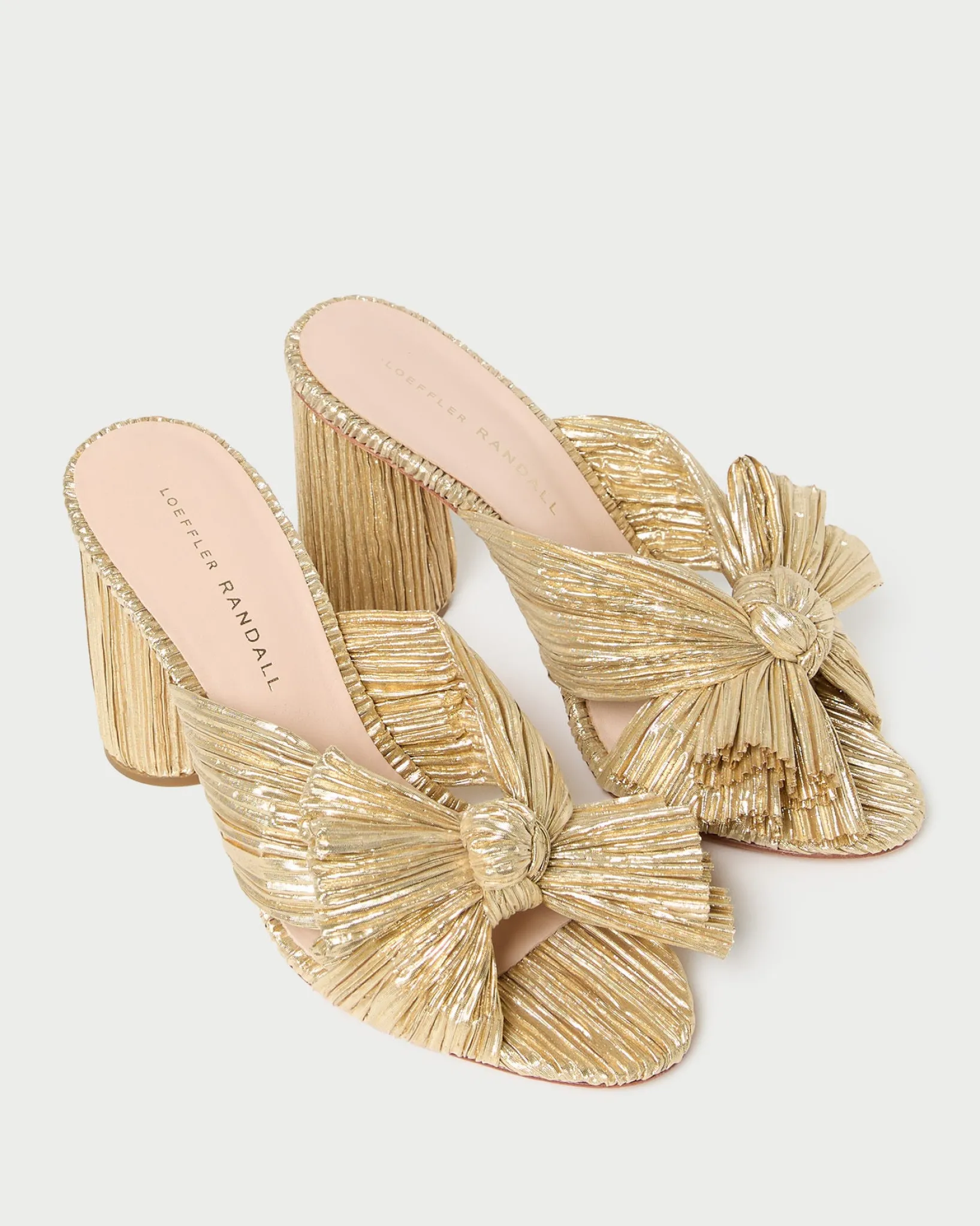 Discount Loeffler Randall Penny Pleated Bow Heel Pearl