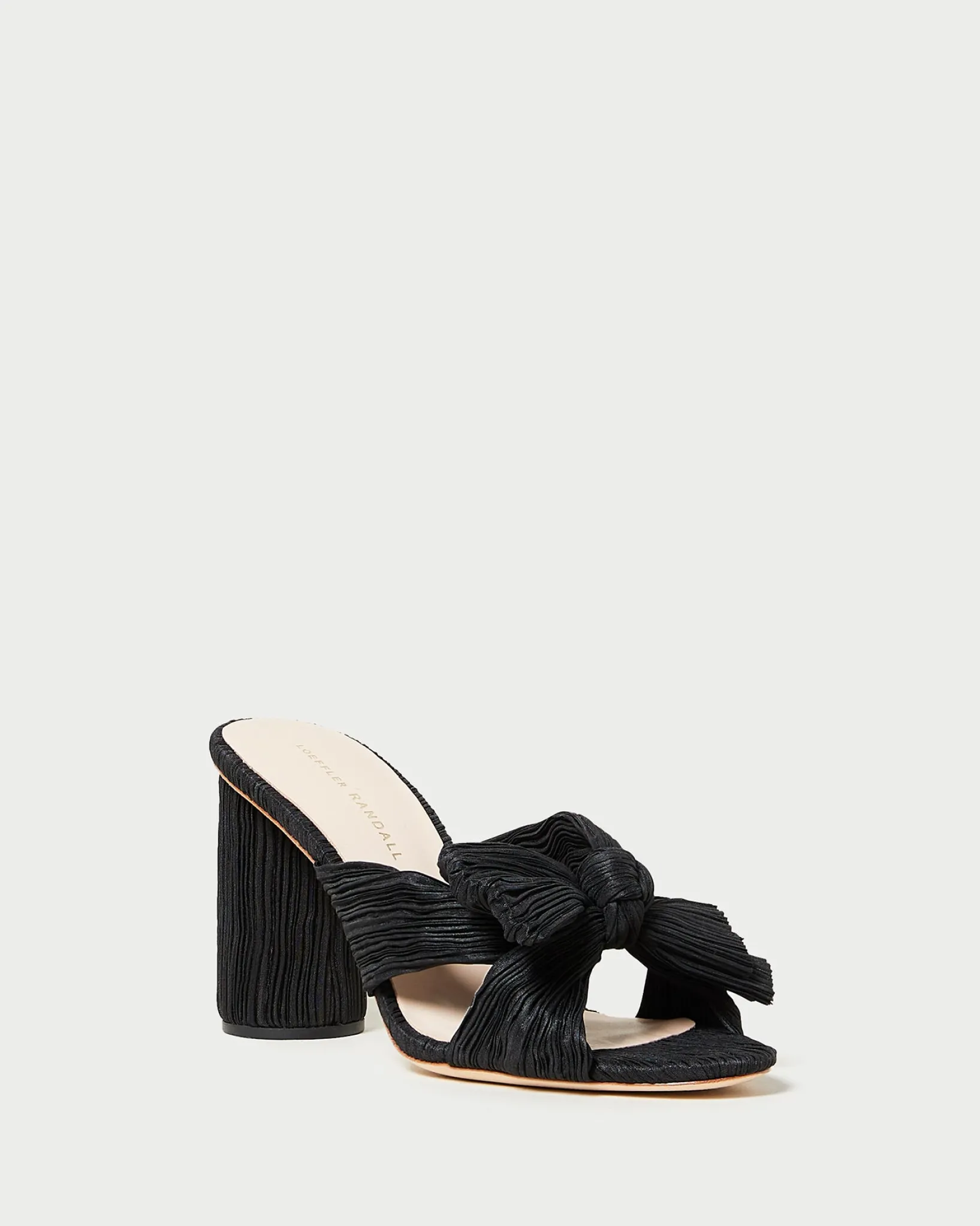 Discount Loeffler Randall Penny Pleated Bow Heel Pearl