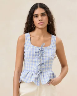 Sale Loeffler Randall Pilar Ruffle Top Watermelon