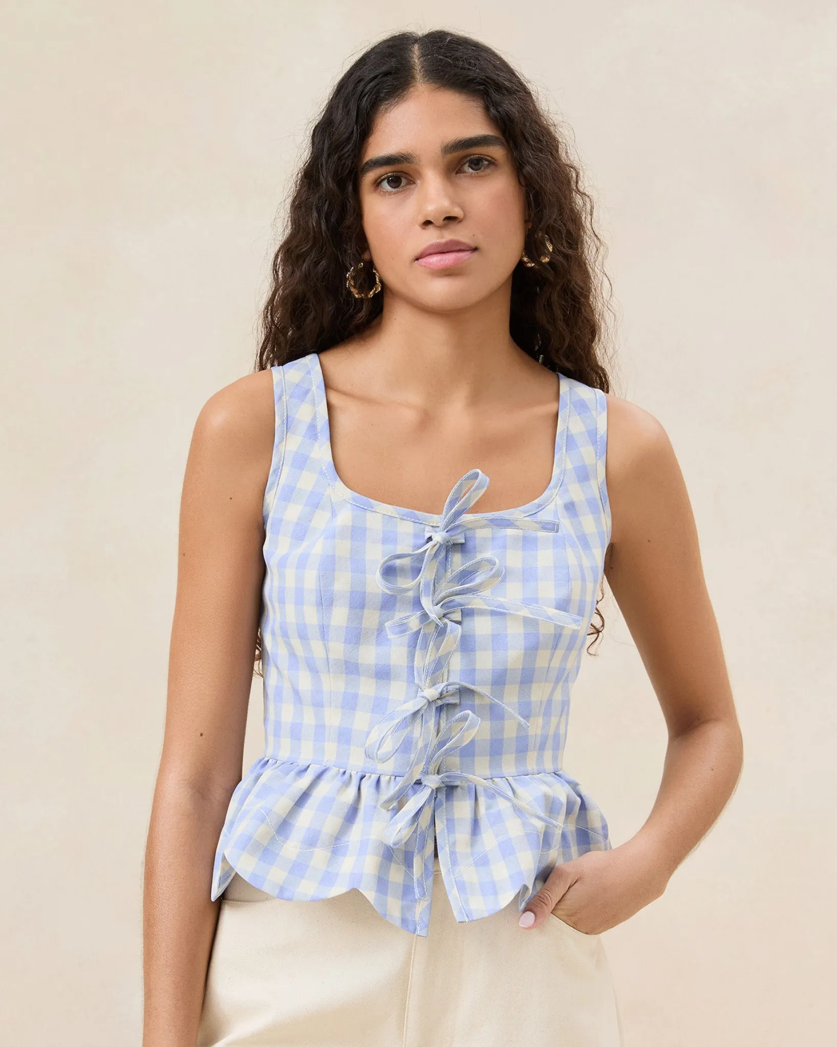 Sale Loeffler Randall Pilar Ruffle Top Watermelon
