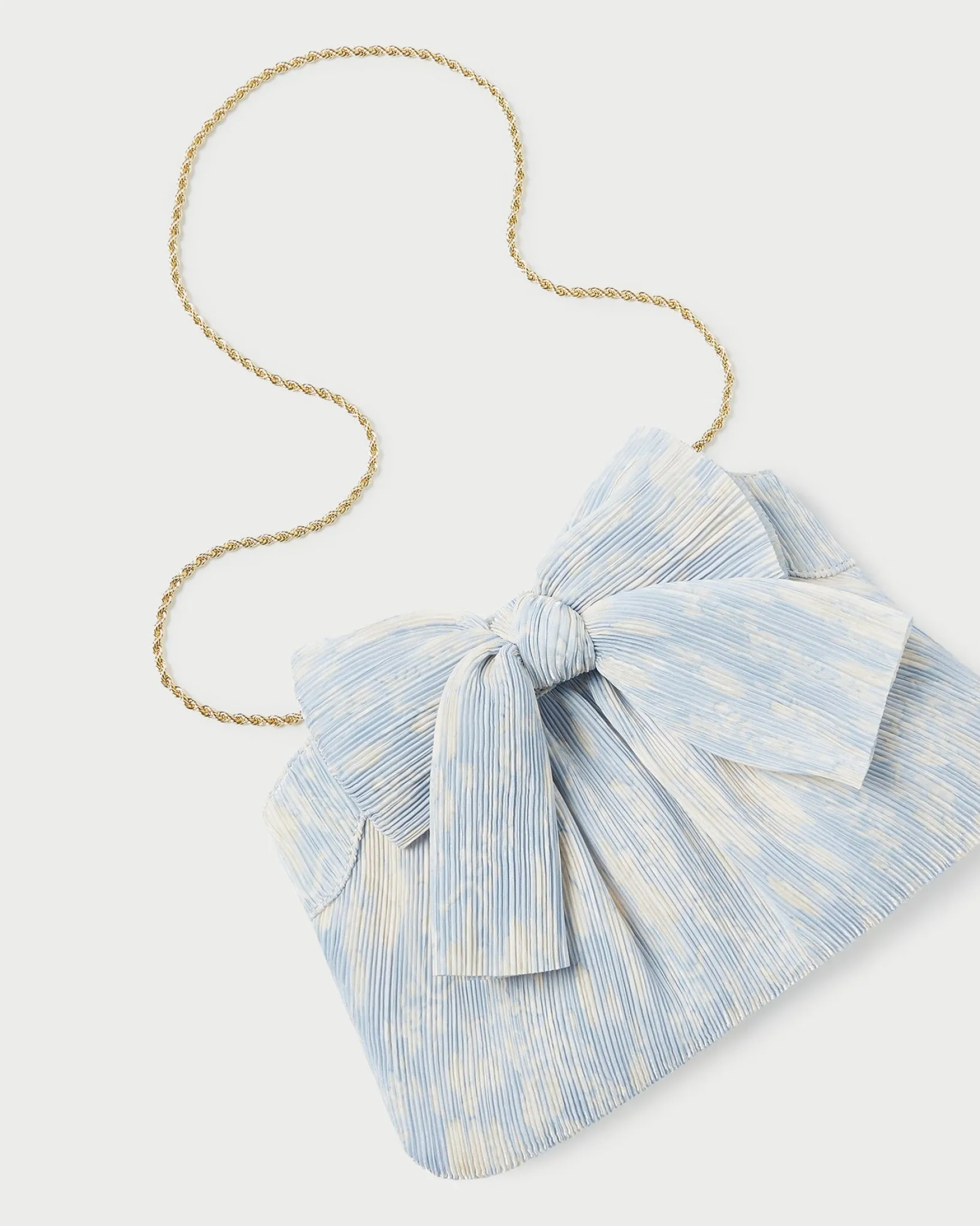 Hot Loeffler Randall Rayne Black Bow Clutch Dusty Blue Floral
