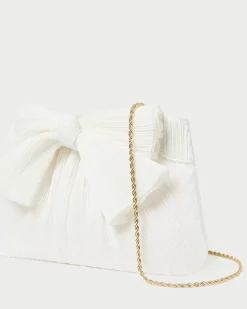 Sale Loeffler Randall Rayne Blue Floral Bow Clutch Dusty Blue Floral