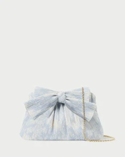 New Loeffler Randall Rayne Bow Clutch Brown Gingham