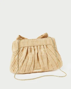 New Loeffler Randall Rayne Bow Clutch Brown Gingham