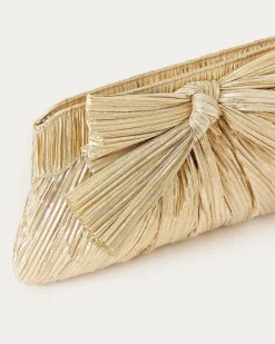 Loeffler Randall Rayne Bow Clutch Champagne