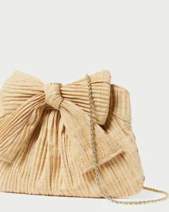 Clearance Loeffler Randall Rayne Bow Clutch Natural