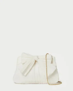 Clearance Loeffler Randall Rayne Bow Clutch Natural
