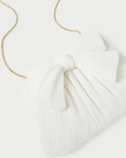 Loeffler Randall Rayne Bow Clutch Pearl