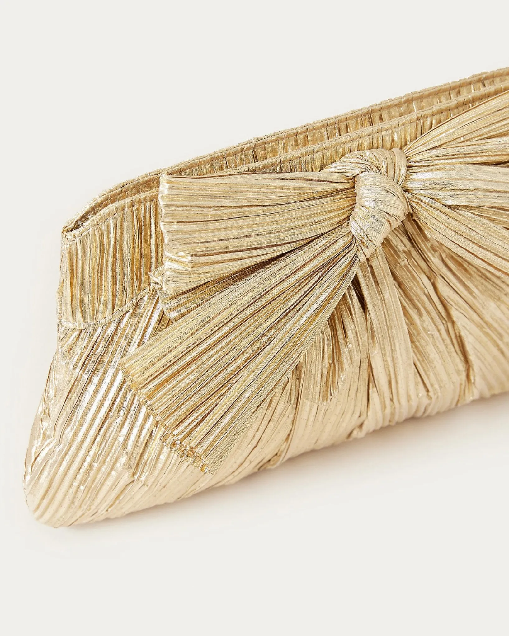 Loeffler Randall Rayne Bow Clutch Pearl