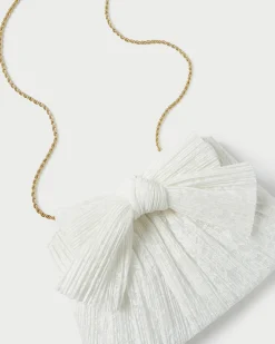 Online Loeffler Randall Rayne Bow Clutch Platinum