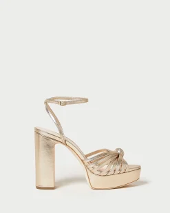 Discount Loeffler Randall Rivka Knot Platform Sandal Cream