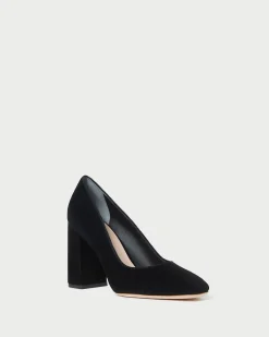 Outlet Loeffler Randall Rue Suede Heeled Pump Black