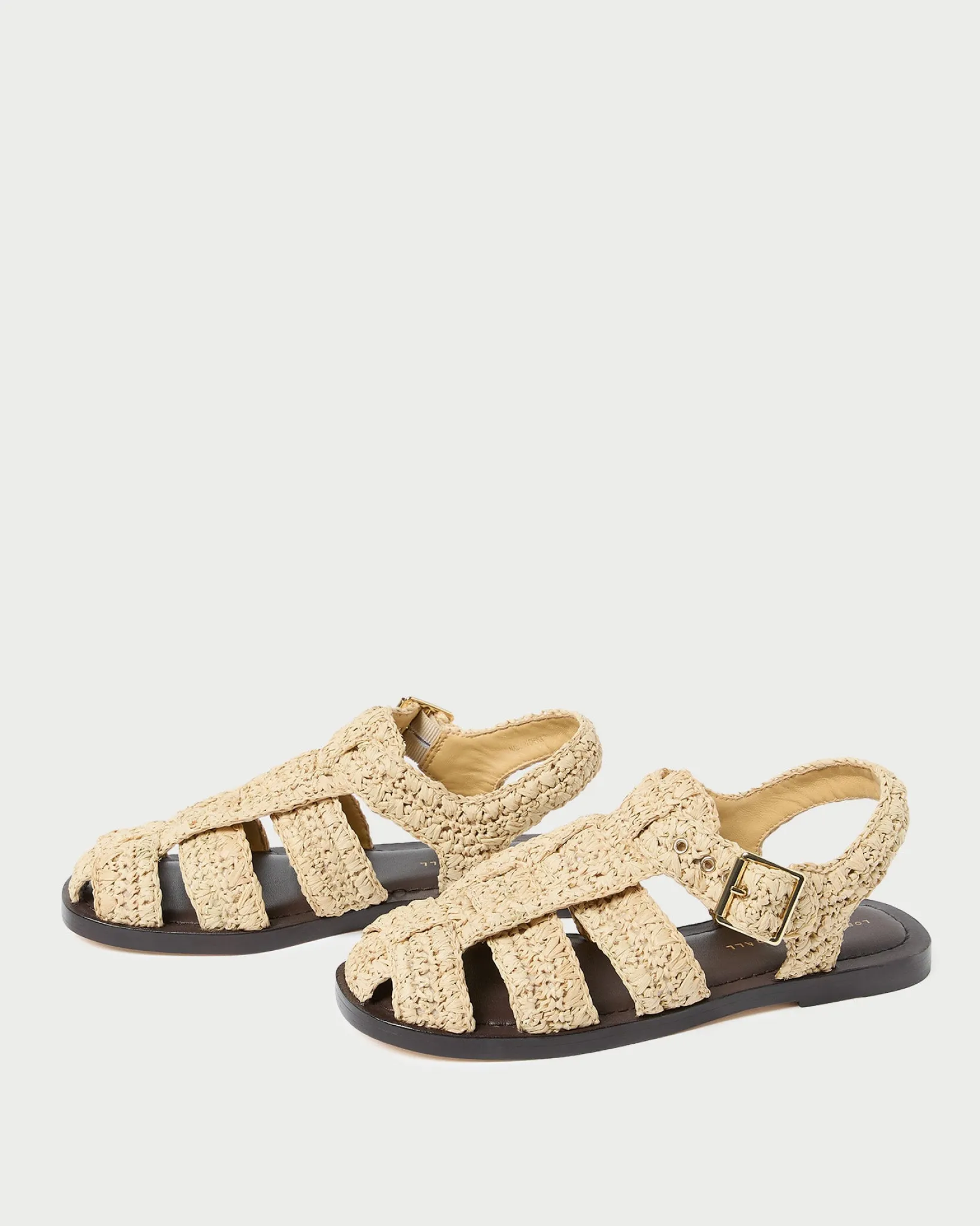 Loeffler Randall Sawyer Natural Crochet Caged Sandal Natural/Brown