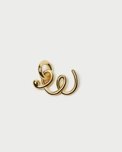 Loeffler Randall Small Gold Letter "W" Charm Gold W />